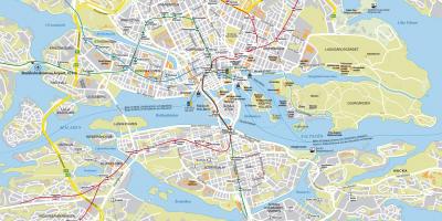 Kart over byen Stockholm