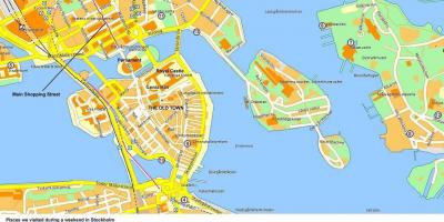 Kart over Stockholm, cruise terminal