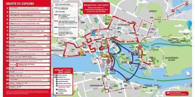 Stockholm rød buss kart