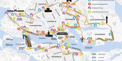 Kart over Stockholm maraton