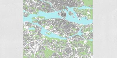 Kart over Stockholm, skrive ut kart