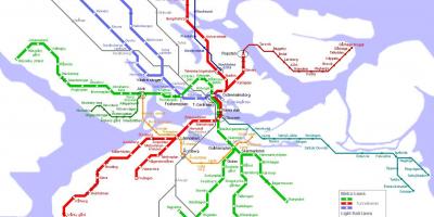 Kart over Stockholm metro station