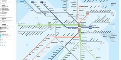 Kart over Stockholm transitt