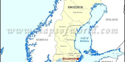 Stockholm i verden kart
