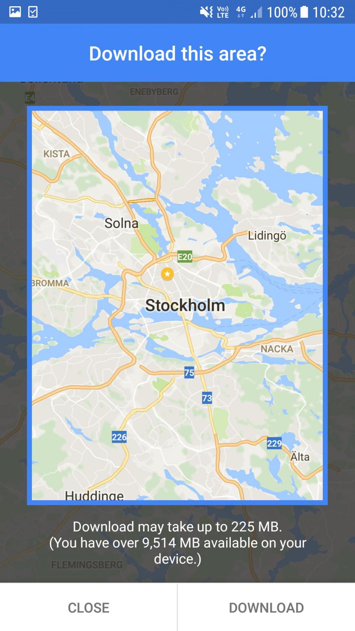 frakoblet kart Stockholm