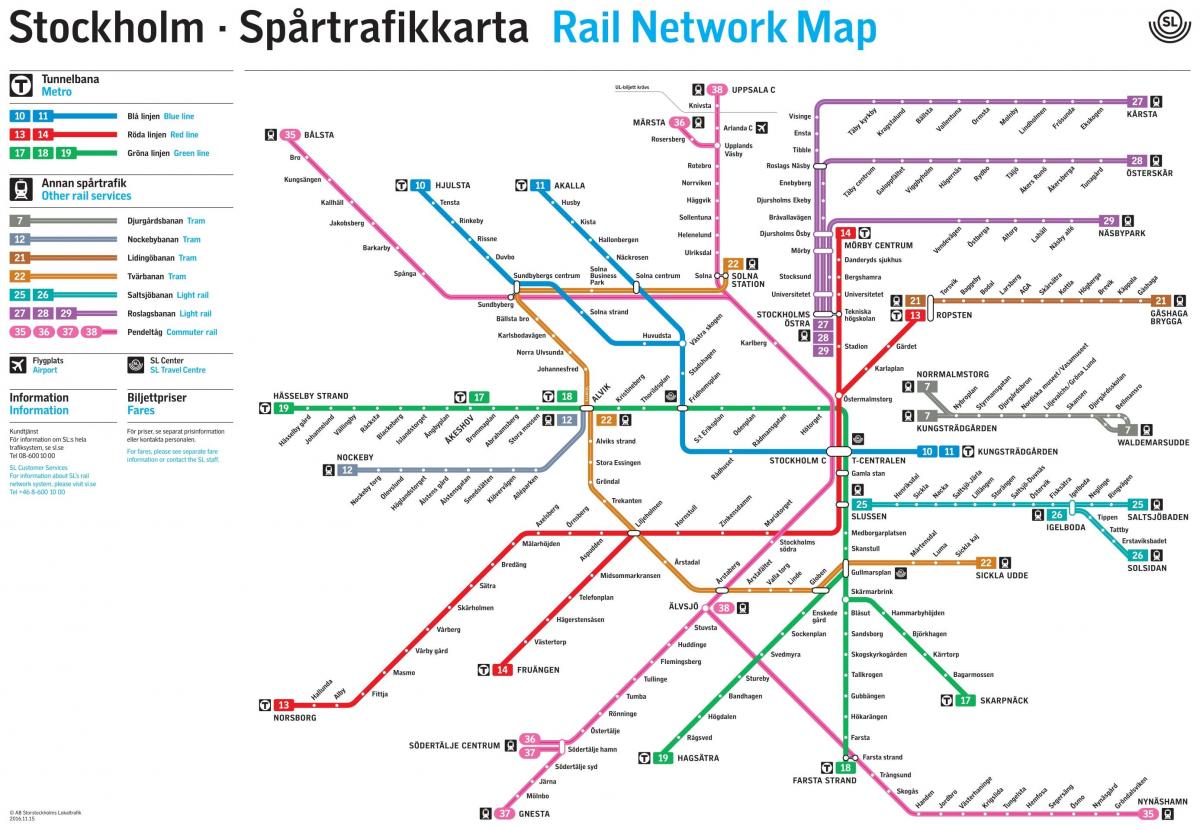 Stockholm, Sverige metro kart