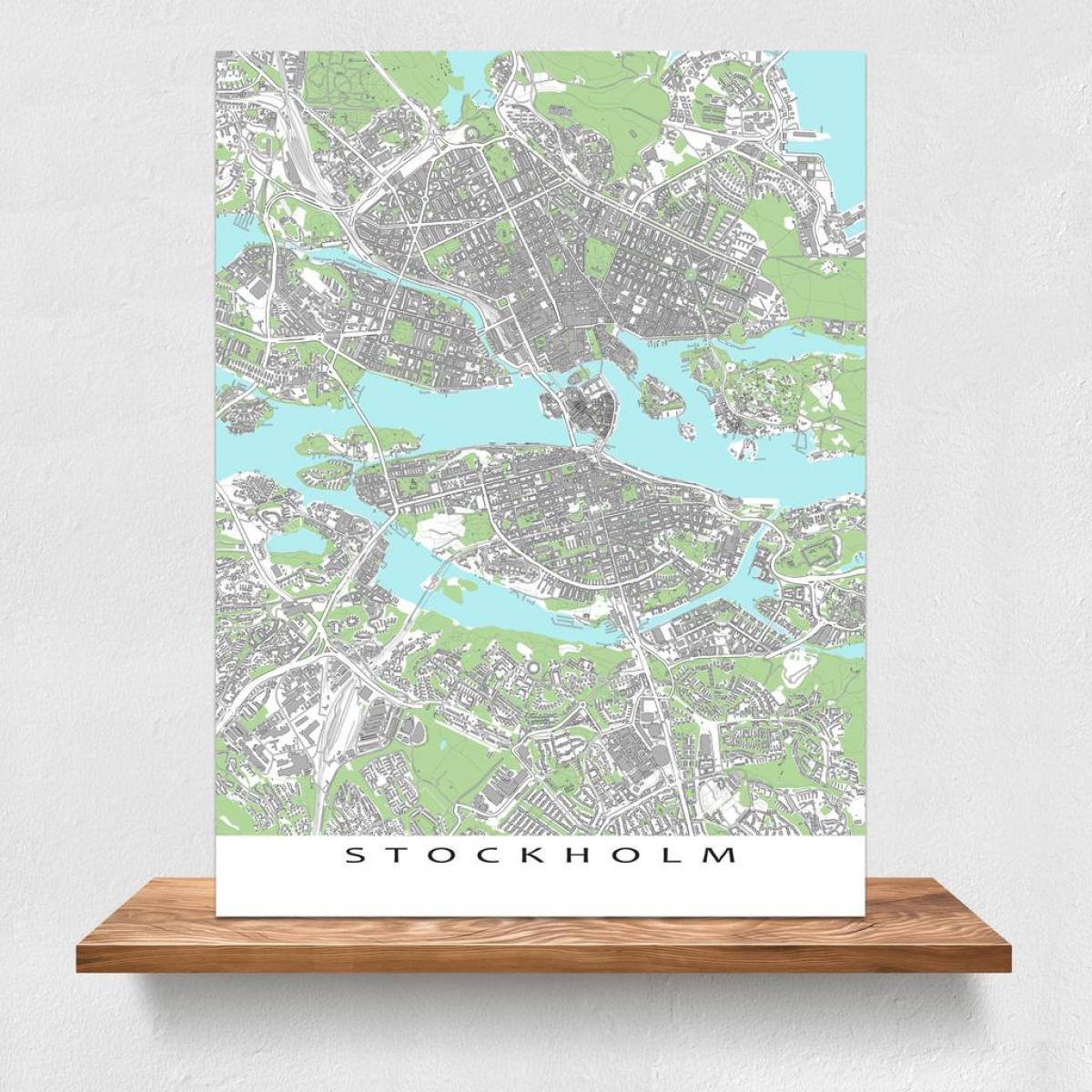 kart over Stockholm, skrive ut kart