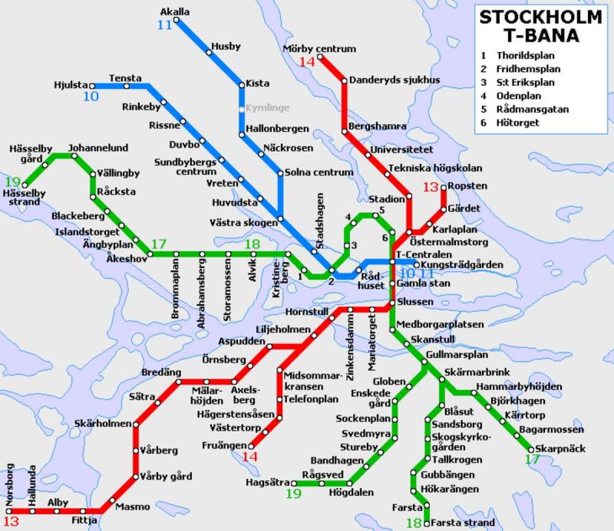 Stockholm t-bahn kart