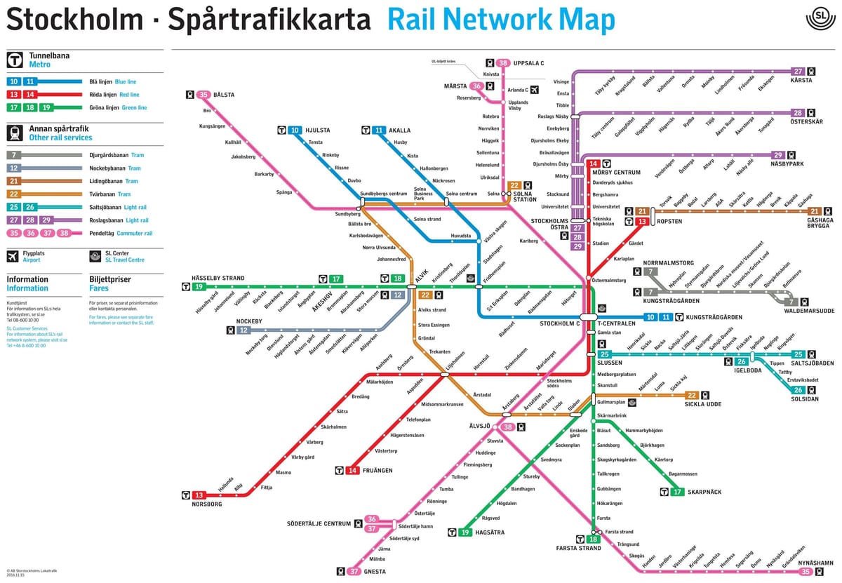 t-kart i Stockholm