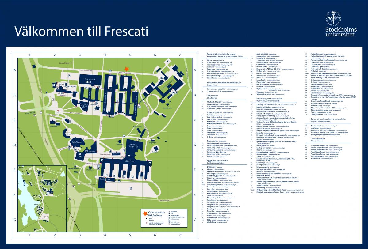 kart over Stockholm university