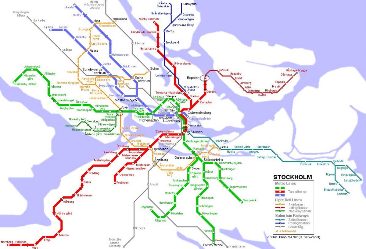 Sverige tunnelbana kart